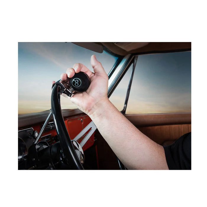 Car Steering Wheel Grip Aid 8 Ball Black Handle Power Assist Knob Spin Universal