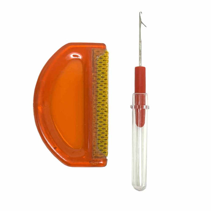 2 PC Set Fabric Comb Fuzz Knit Fixer Lint Brush Remover Clothes Shaver Portable