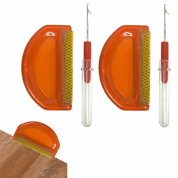 4 PC Portable Fabric Comb Knit Fixer Set Fuzz Pet Hair Lint Brush Remover Shaver