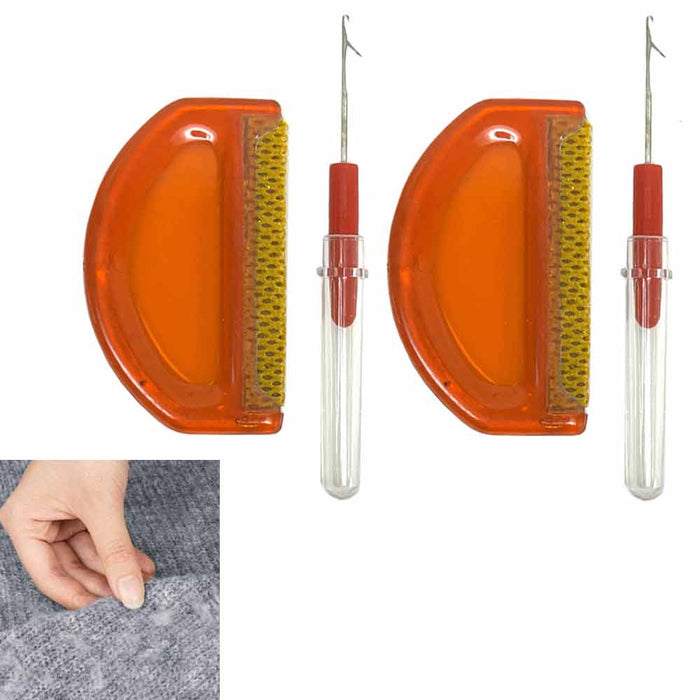 4 PC Portable Fabric Comb Knit Fixer Set Fuzz Pet Hair Lint Brush Remover Shaver