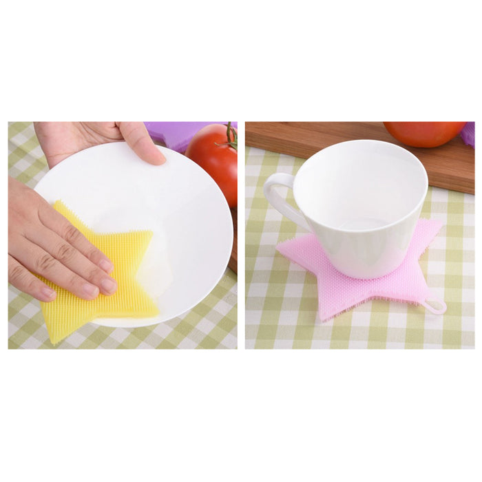 Silicone Sponge Dish Washing Kitchen Gadget Scrubber Sponges Dish Brush Sponge