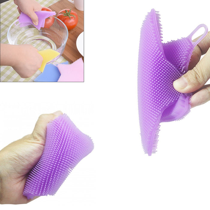 Silicone Sponge Dish Washing Kitchen Gadget Scrubber Sponges Dish Brush Sponge