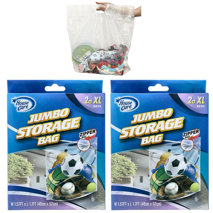 4 Pack Big Bags Organizer Clothes Blanket Storage Bags Closet Protects Moisture