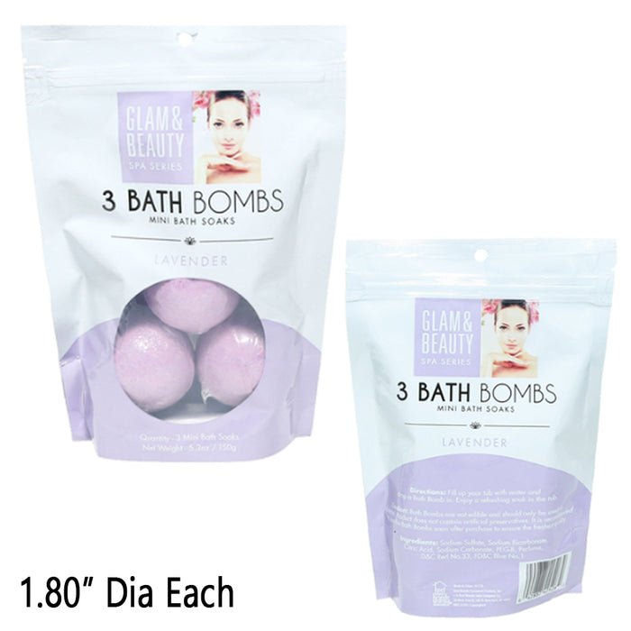 3 Piece Bath Bombs Set Gift Ultra Bubble Spa Fizzy Fizzies Moisturizing Kit