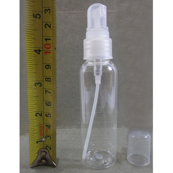 12 Lot Plastic Spray Bottles 2 oz PET Clear Mist Sprayer TSA Empty Travel Refill