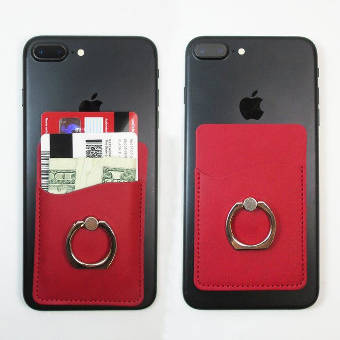 5 Pack Adhesive Credit Card Cell Pocket Money Pouch Holder Case Phone Ring Stand