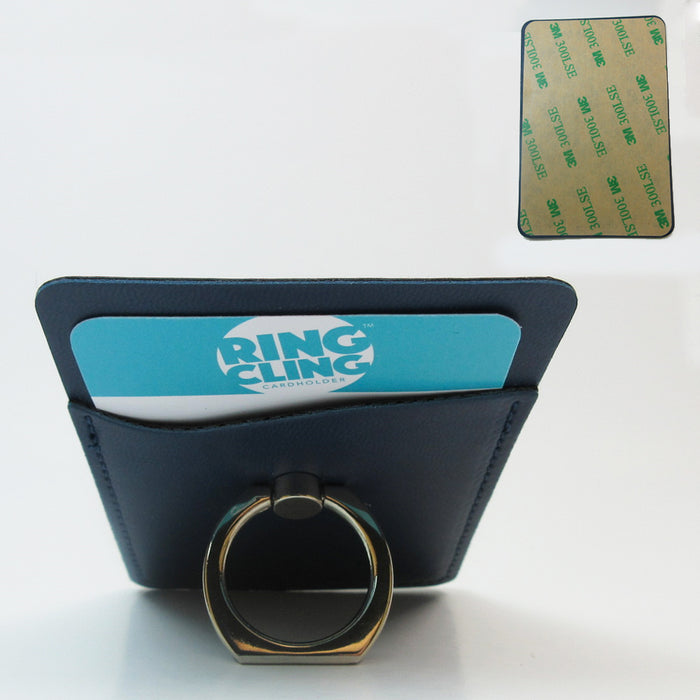 2X Universal Credit Card ID Holders Adhesive Wallet Phone Finger Ring Stand Slim