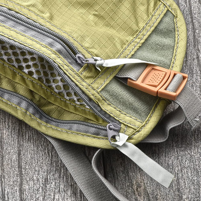 Travel Waist Belt Fanny Pack Khaki Pouch Bag Money Passport ID Holder Hidden NEW