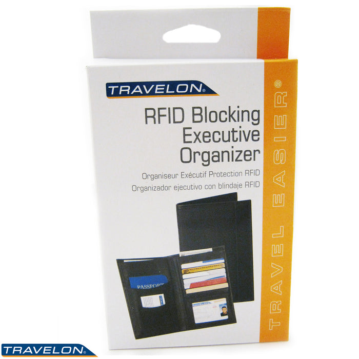 Travelon Passport Holder RFID Blocking Wallet Card ID Case Cover Organizer Black