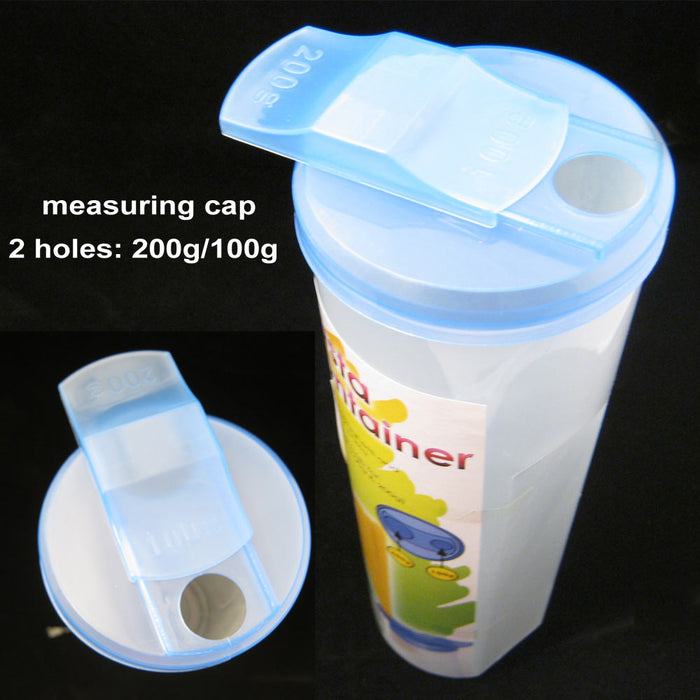 2 Pasta Container Food Storage Spaghetti Cereal Keeper Plastic Tall Jar Bpa Free