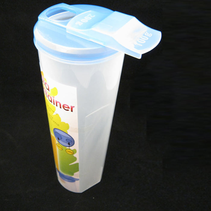 2 Pasta Container Food Storage Spaghetti Cereal Keeper Plastic Tall Jar Bpa Free