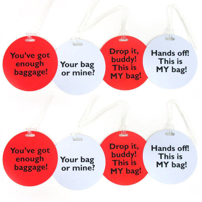 8 Novelty Luggage Tags Name ID Card Identification Travel Label Baggage Suitcase