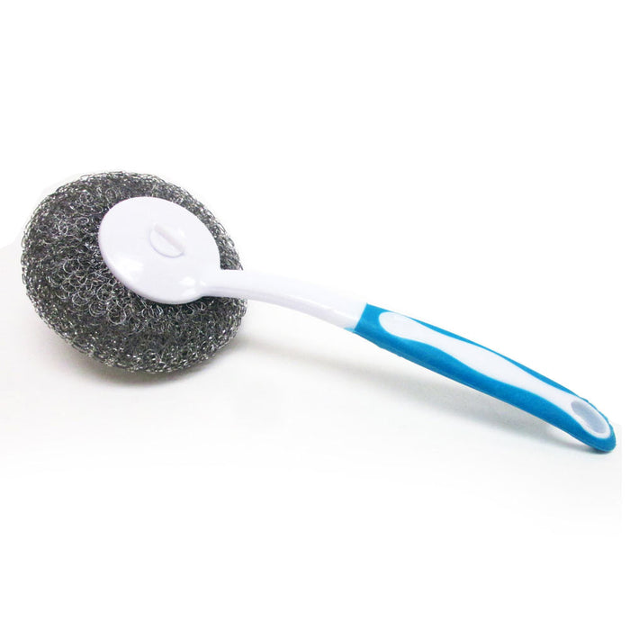 4 PC Stainless Steel Pan Brush Skillet Cleaner Wire Metal Sponge Pot Scrubber