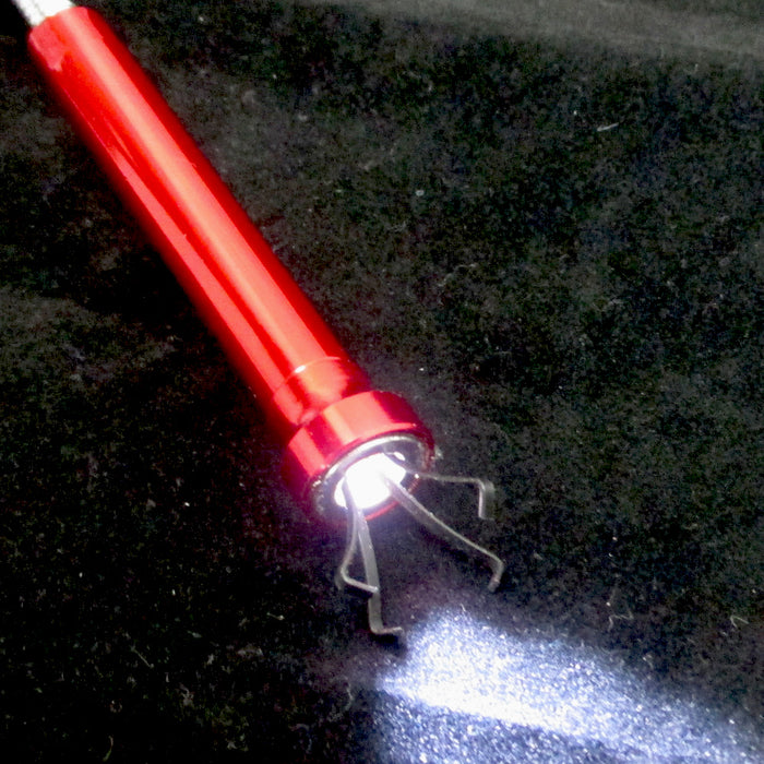 Claw Magnetic Pickup Tool LED Light Magnet Grab Grabber Fingers Prongs 24" New