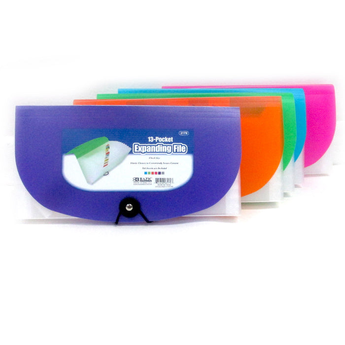 Expand Document File Accordion Organizer 13 Pocket School Coupon Holder Folder