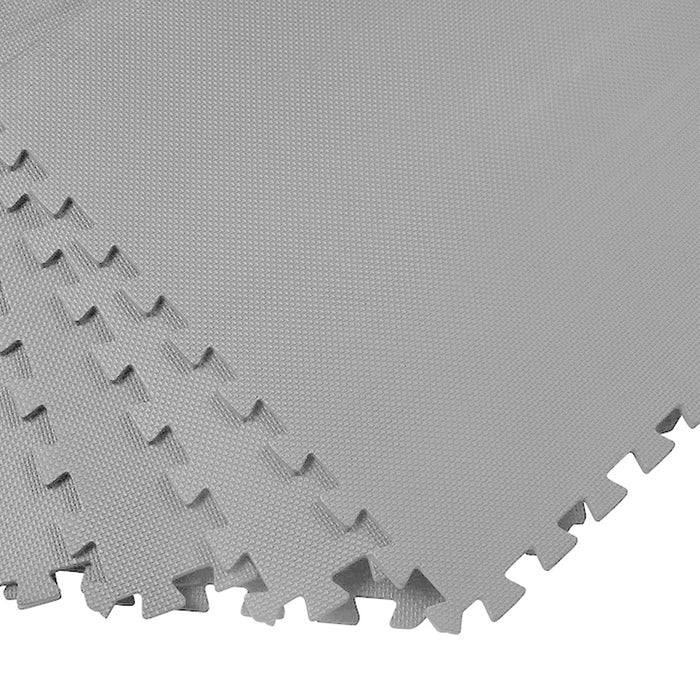 120 SQ FT EVA Foam Floor Mat Set Interlocking Puzzle Large Tile Gym  Custom Gray