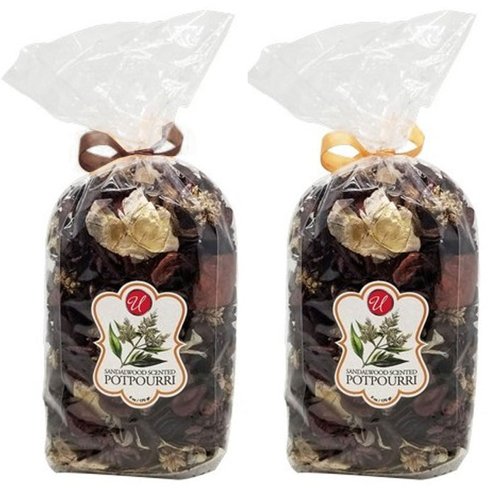 2 X Sandalwood Scent Potpourri Aroma Dried Flower Decorative Bath Home Fragrance