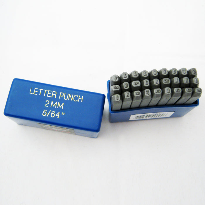 2mm Capital Letter A-Z Punch Stamp Set Metal Steel Gold Silver Stamping 27 Pc !