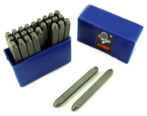 2mm Capital Letter A-Z Punch Stamp Set Metal Steel Gold Silver Stamping 27 Pc !