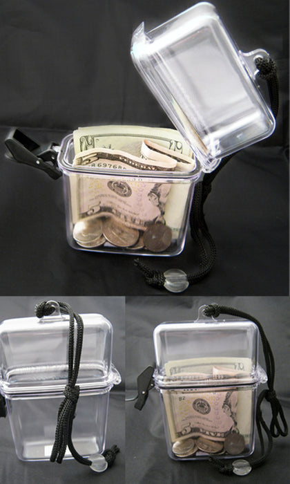 Plastic Waterproof Storage Case Container Transparent Cover Water Resistant Pool