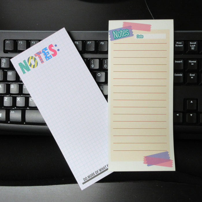 6 Magnetic Memo Note Pads To Do List 8.3"x3.6" Fun Designs 60 Tear Off Sheets