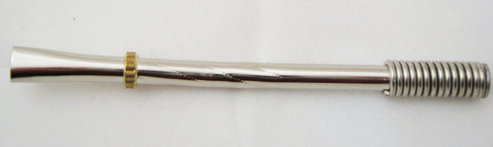 Bombilla Filtered Straw Metal Silver Yerba Mate Tea Argentina Gourd Handmade M08