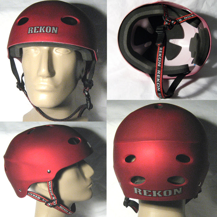 Rekon Helmet Bike Skate Skateboard BMX Kitesurf Kiteboarding Red Black Men New