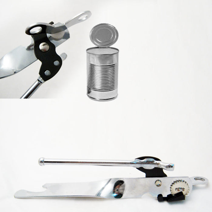 12 X Multi Use Stainless Steel Manual Can Opener Bottle Jar Lid Handheld Kitchen