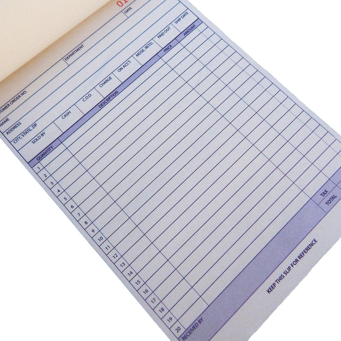 1 Book Carbonless Sales Order Receipt Record 2 Part 50 Sets Duplicate Copy !