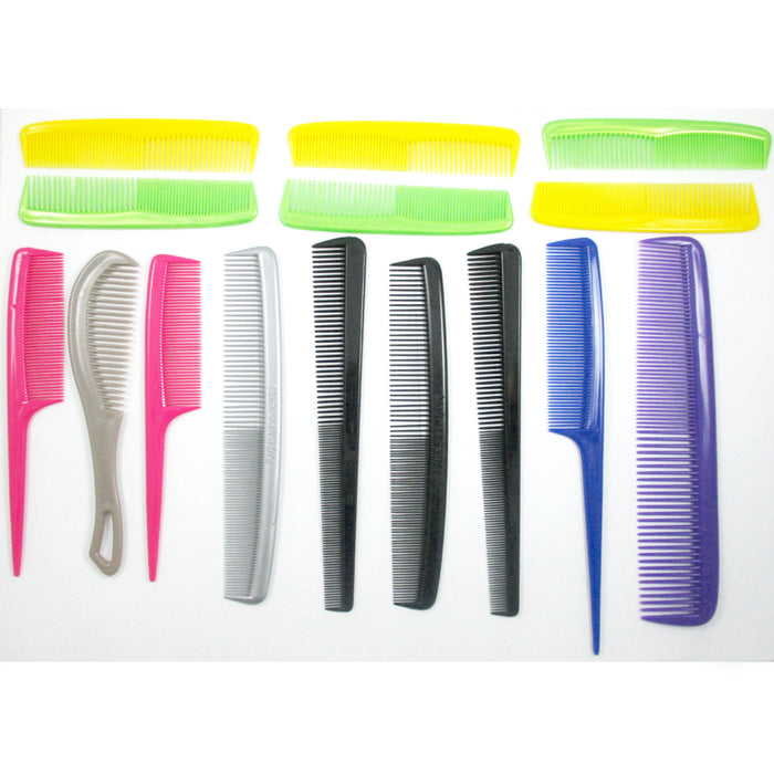 10 Pc Pro Salon Hair Styling Hairdressing Plastic Barbers Brush Pocket Combs Set