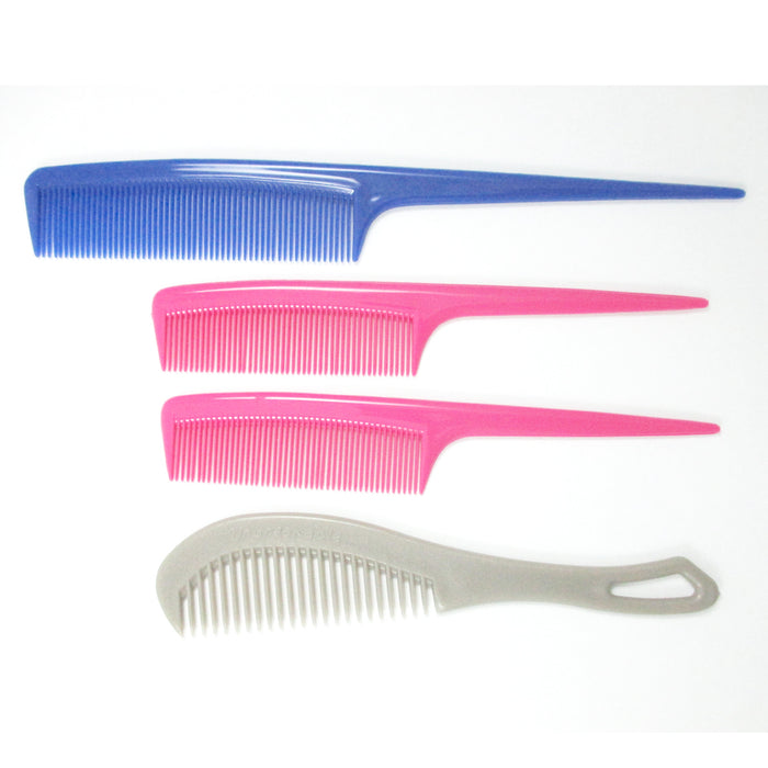 10 Pc Pro Salon Hair Styling Hairdressing Plastic Barbers Brush Pocket Combs Set