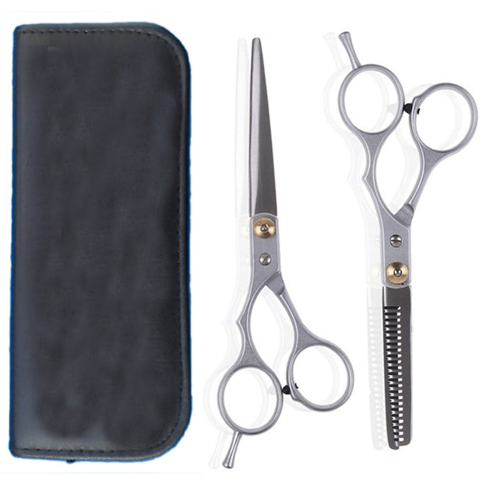 3 Stainless Steel Professional Hair Cutting Scissors Thinning Barber Case Salon