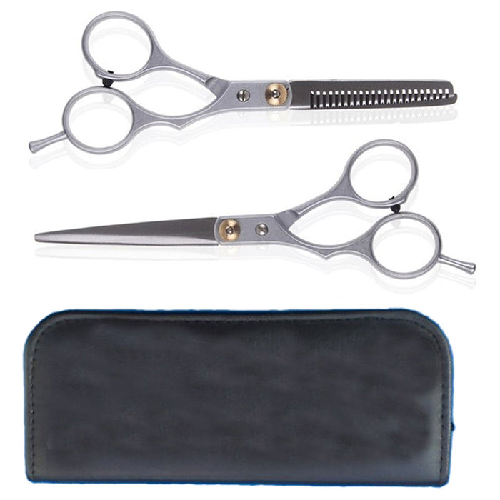 3 Stainless Steel Professional Hair Cutting Scissors Thinning Barber Case Salon