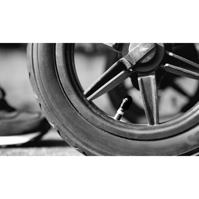 8 Black Aluminum Metal Tire Valve Spike Air Caps Wheel Stem Universal Truck Car