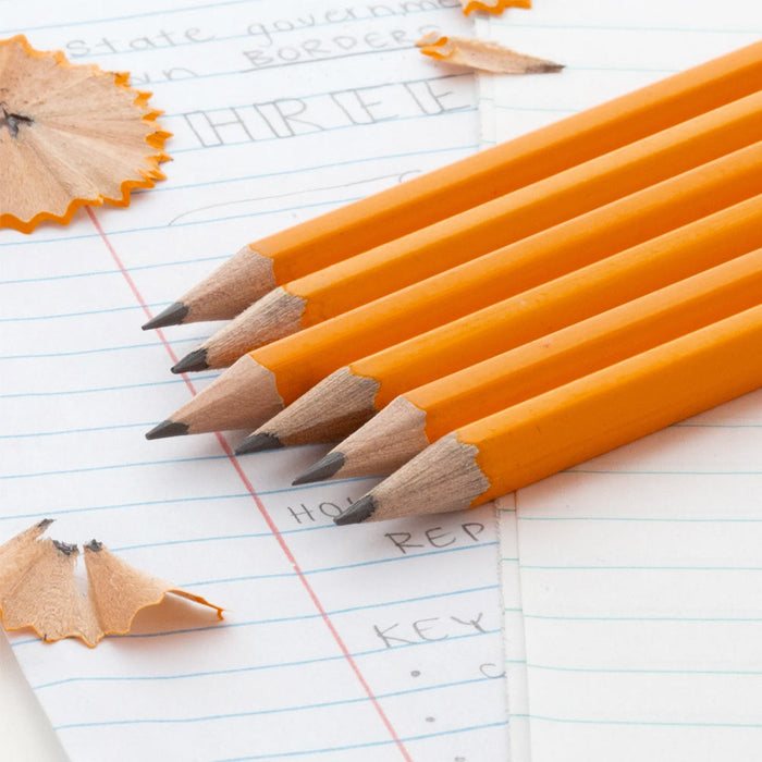 40PC Yellow Wooden Pencils Unsharpened Eraser School Exam Pencil Premium #2 HB
