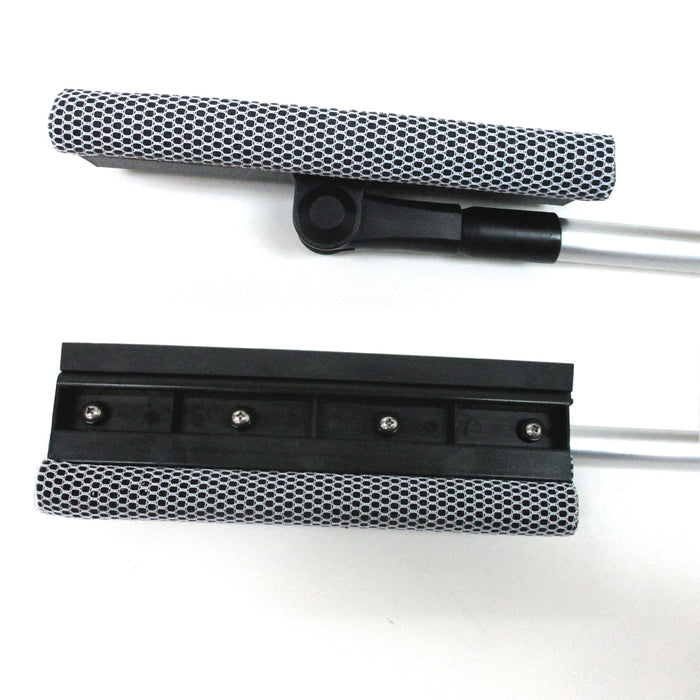 48" Telescopic Sponge Window Squeegee Cleaner Swivel Windshield Blade Wiper