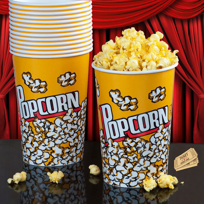 30X Novelty Popcorn Tub Carton Container Bowls Movies Party Treat Snacks Buckets