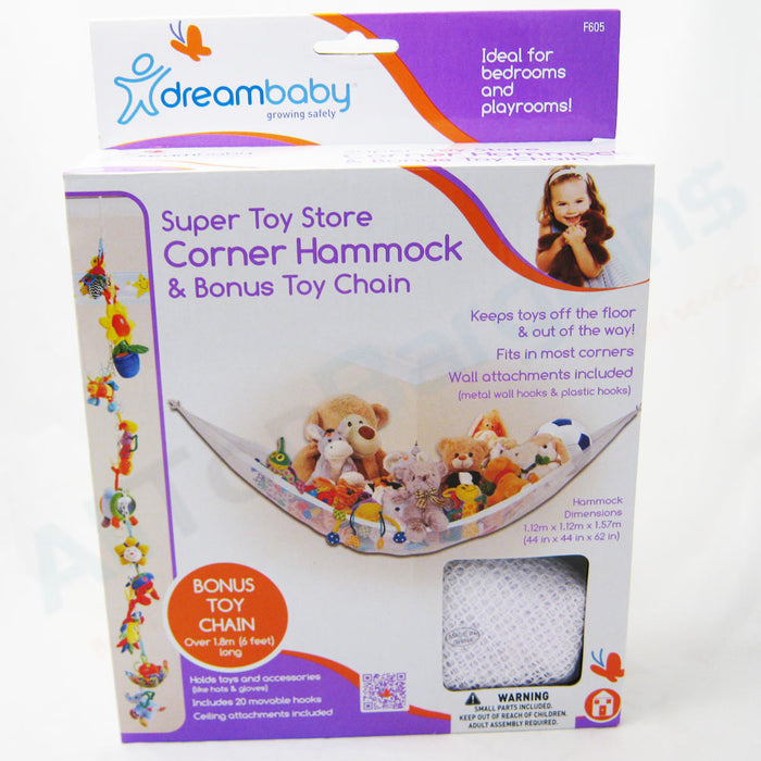 Mesh Toy Hammock Net Organizer Corner Stuffed Animals Baby Hanging Storage Kids