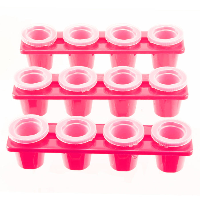 12 Ice Shot Glass Maker Frozen Mold Cold Tray Party Bar Alcohol Shooter Plastic