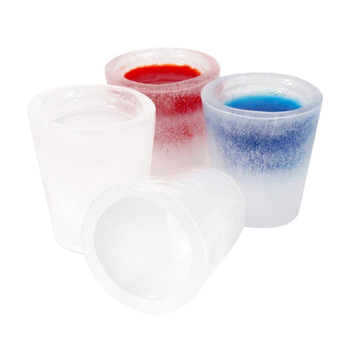12 Ice Shot Glass Maker Frozen Mold Cold Tray Party Bar Alcohol Shooter Plastic