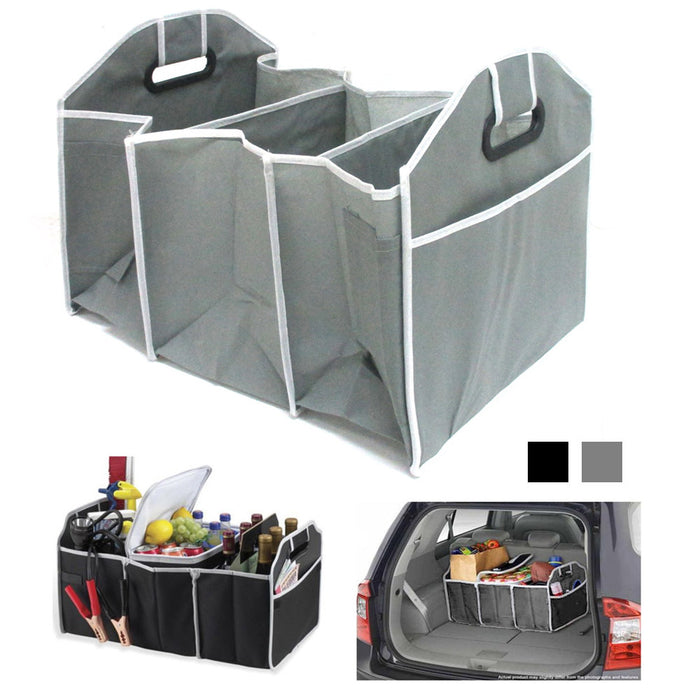 Car Trunk Organizer Portable Foldable Car Auto Storage Bag 3 Compartments Truck
