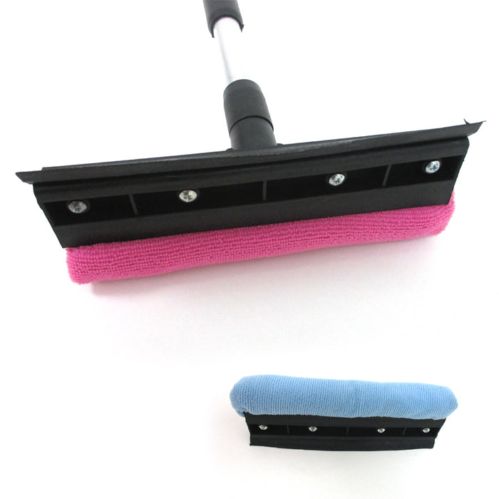 Microfiber Telescopic Window Squeegee Cleaner Brush Shower Car Wiper Sponge New
