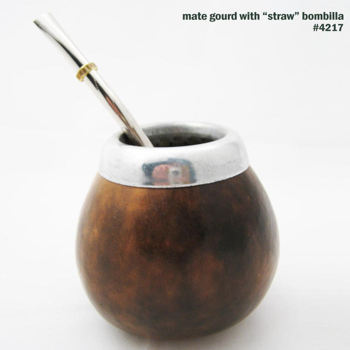 Argentina Mate Gourd Bombilla Filtered Straw Cup Tea Healthy Herbal Detox 4217