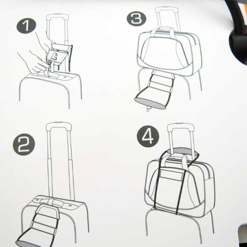 Travelon Bag Bungee Luggage Add A Bag Strap Travel Suitcase Attachment System !