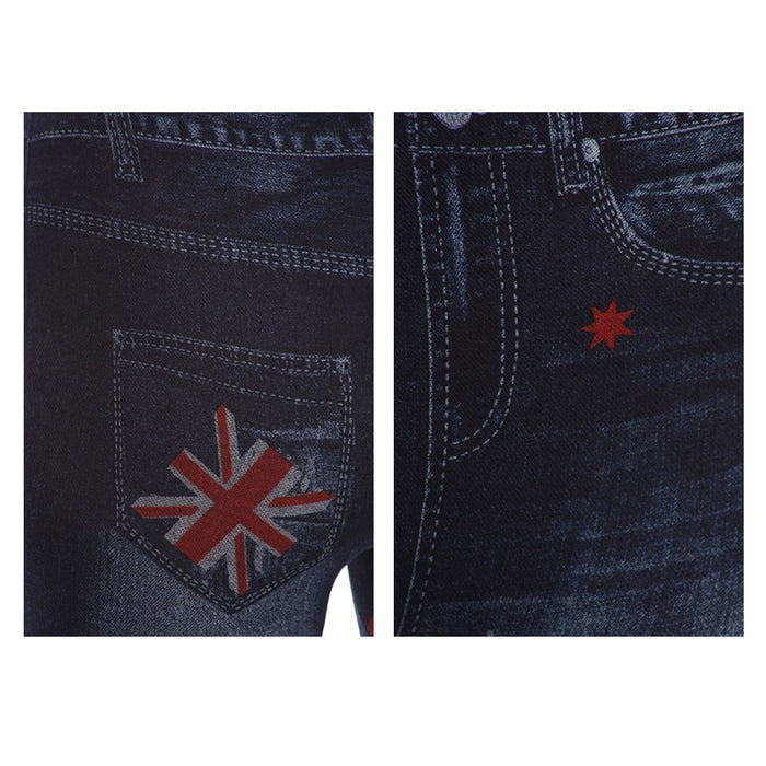 Ladies Denim Look Slim Skinny Jeans Stretchy Pants Leggings Jeggings Fashion New