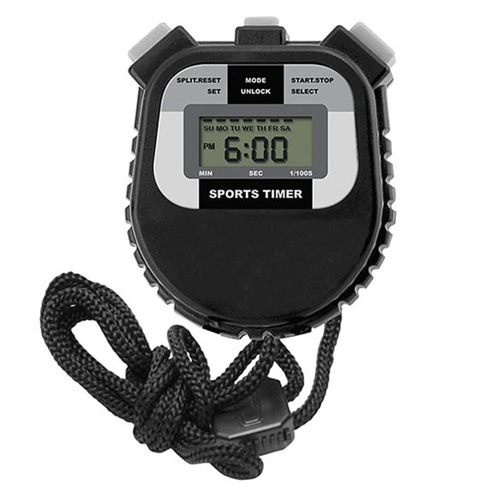 2 Pc Electronic LCD Timer Digital Sport Stopwatch Time Alarm Counter Chronograph
