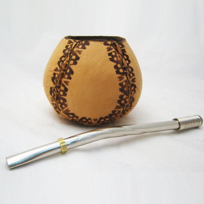 Simple Mate Lined in Carved Leather Argentina 3326 free shipping from USA
