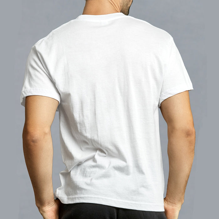 3 Pack Mens Casual V Neck Short Sleeve White T-Shirt 100% Cotton Comfy Size XL
