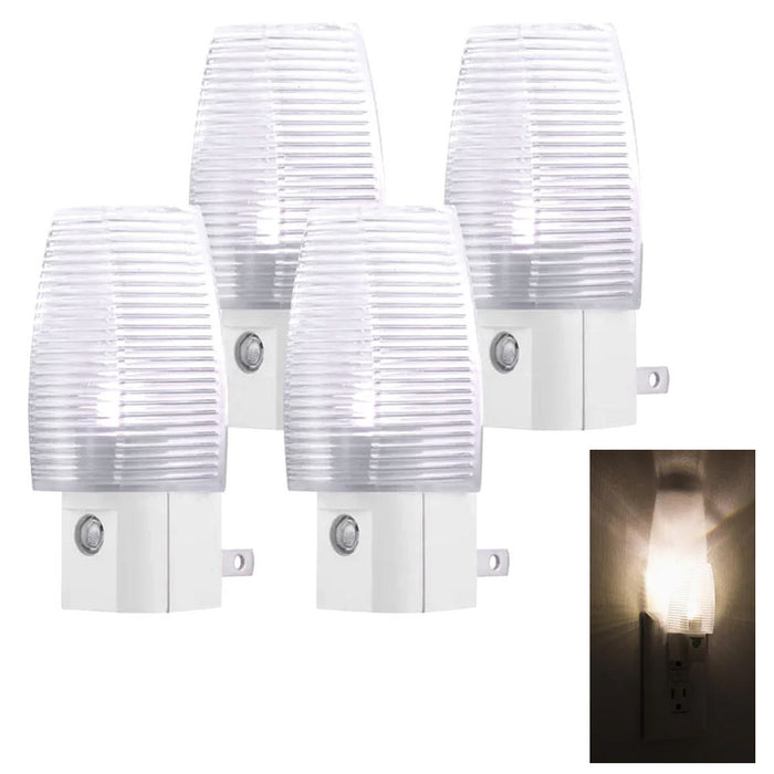 8 PC Night Lights Nightlight Dusk Dawn Sensor LED Wall Plug In Automatic Light