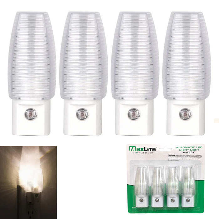 4 Pack Night Light LED Wall Plug In Nightlight Dusk Dawn Sensor Automatic Light